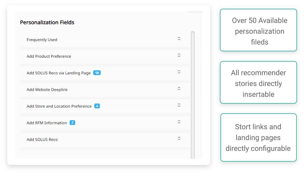 Easy to use outputs of Predictive Models and Recommender systems for hyper personalized campaigns